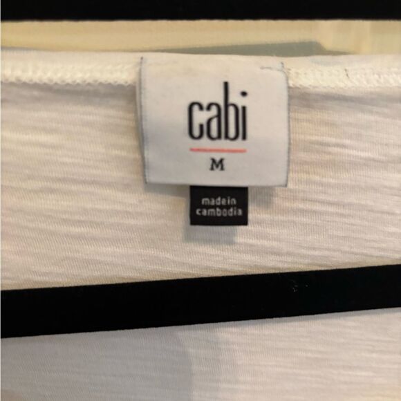 CAbi White and Blue LOVE Short Sleeve T-Shirt - Picture 4 of 5